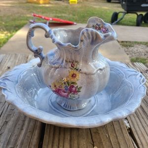 Porcelain Pitcher and Wash Basin
